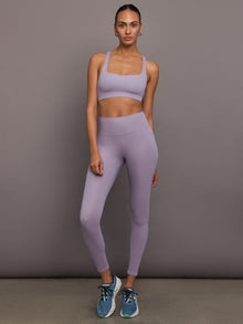 Carbon38 | Racerback Bra in Ribbed Melt | Lavender Grey