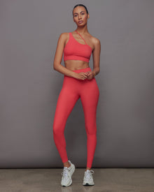 Carbon38 | One Shoulder Convertible Bra Top in Melt | Tomato