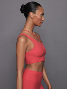 Carbon38 | One Shoulder Convertible Bra Top in Melt | Tomato