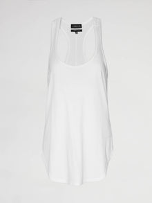 Long RacerBack Tank | White