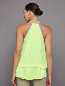 Carbon38 | Pleated Back Tank in Melt | Silversage/Acid Lime