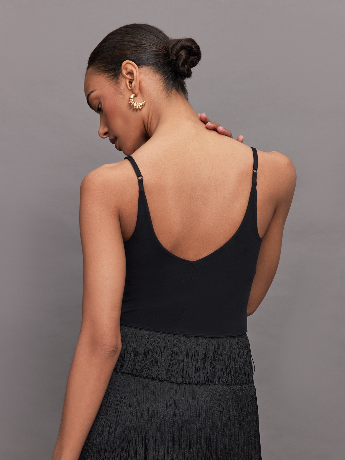 Carbon38 | Fringe Tank in Melt | Black