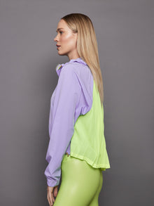 Carbon38 | Pleated Back Running Jacket | Sweet Lavender/Acid Lime