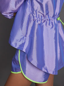 Carbon38 | Iridescent Nylon Jacket | Sweet Lavender/Acid Lime