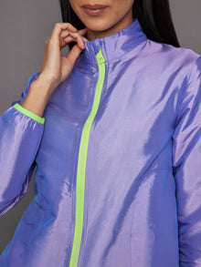 Carbon38 | Iridescent Nylon Jacket | Sweet Lavender/Acid Lime