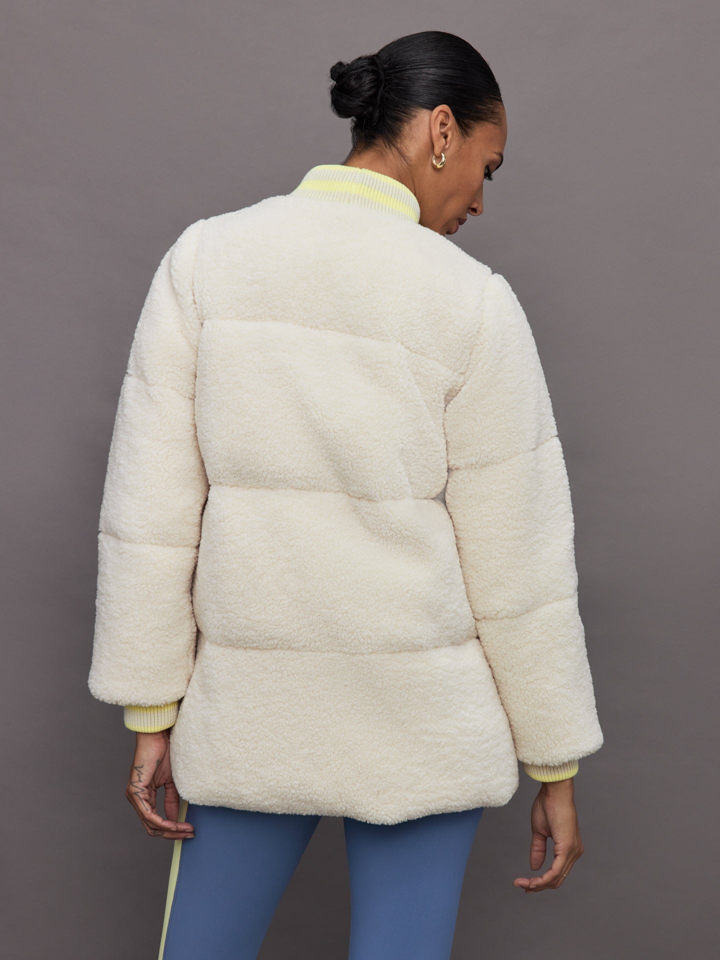 Carbon38 | Sherpa Puffer Jacket | Natural Sherpa