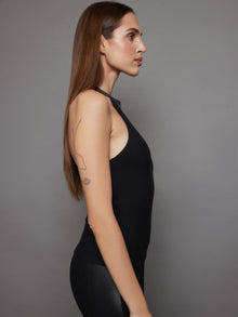 Carbon38 | Tuxedo Mock Neck Top | Black