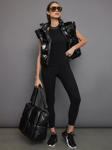 Carbon38 | Tuxedo Mock Neck Top | Black