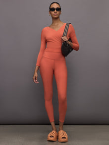 Carbon38 | Cross Over Sweater | Burnt Sienna