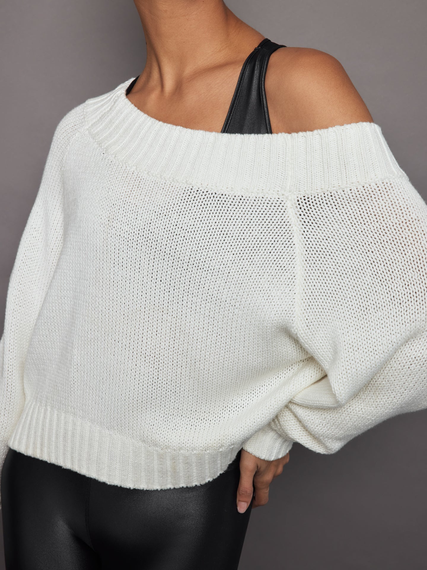 Carbon38 | Slouchy Knit Sweater | Off White