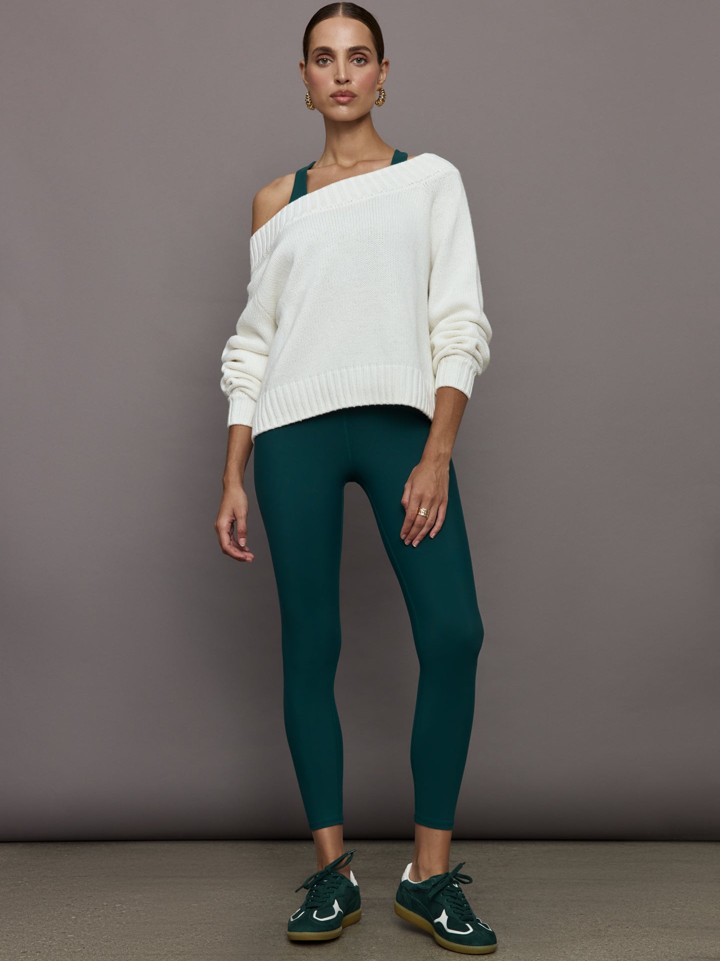 Carbon38 | Slouchy Off Shoulder Sweater | Off White