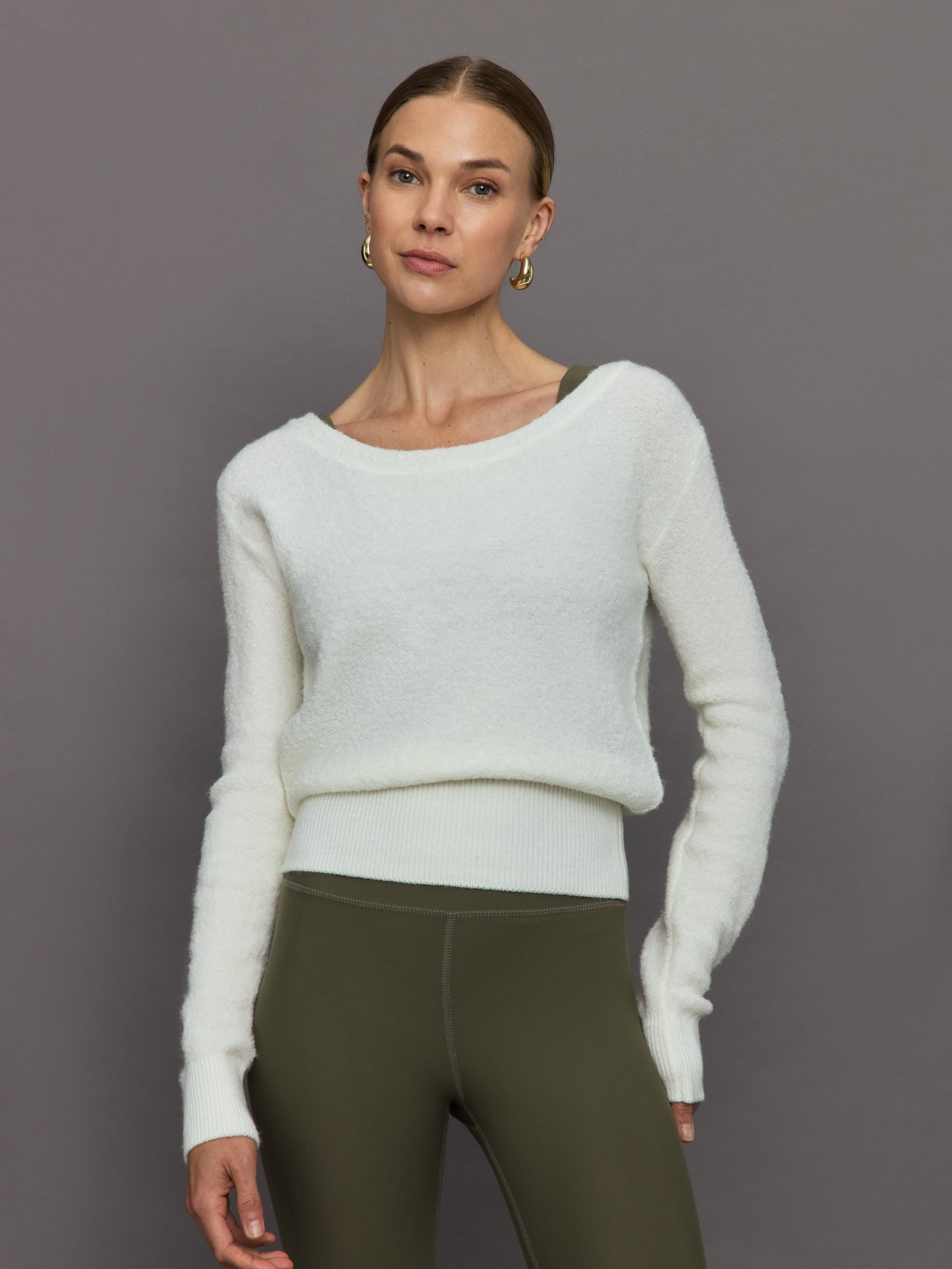 Carbon38 | Reversible Boucle Sweater | Off White