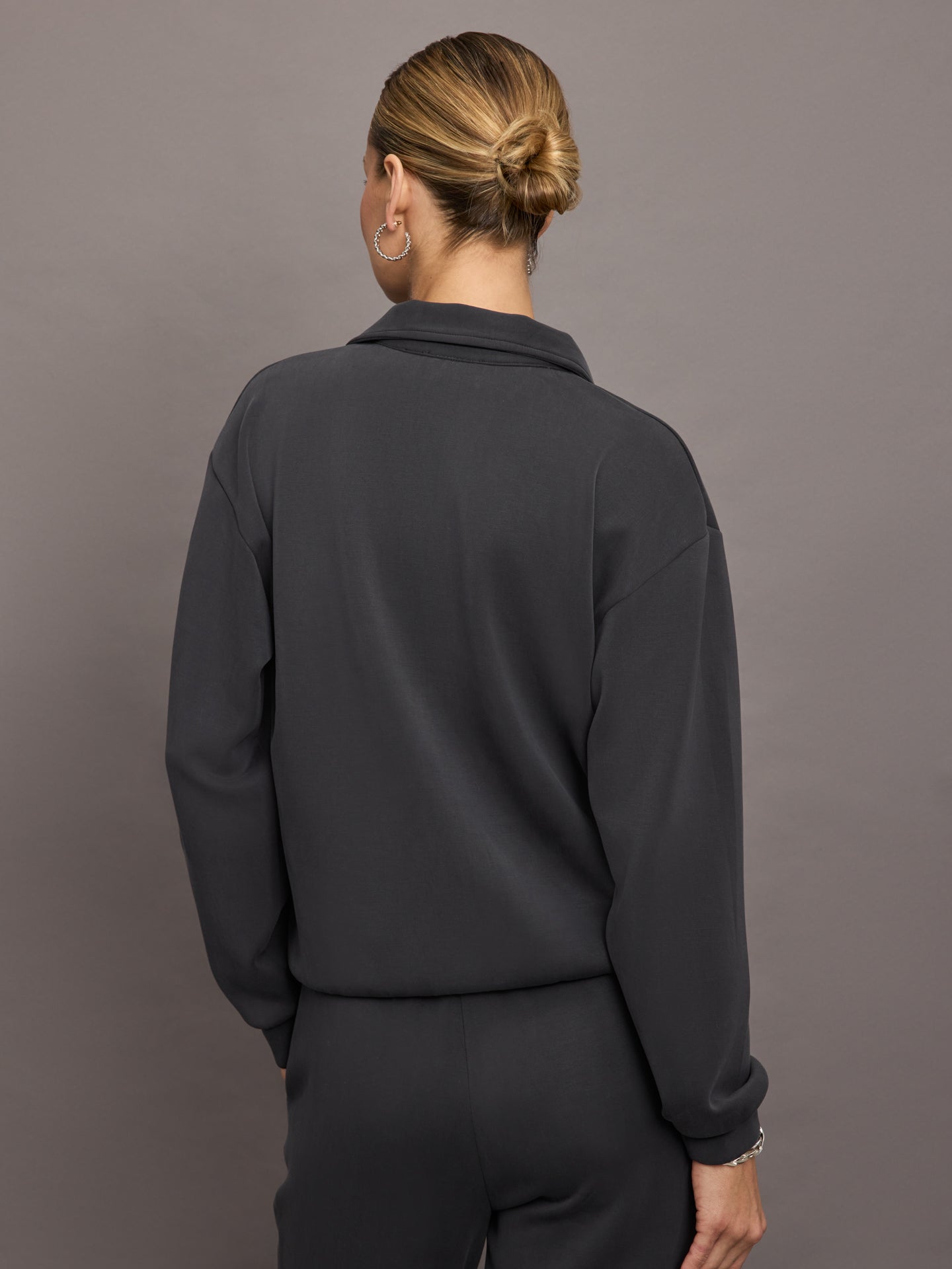 Carbon38 | Logo Sweatshirt in Modal Luxe | Faded Black