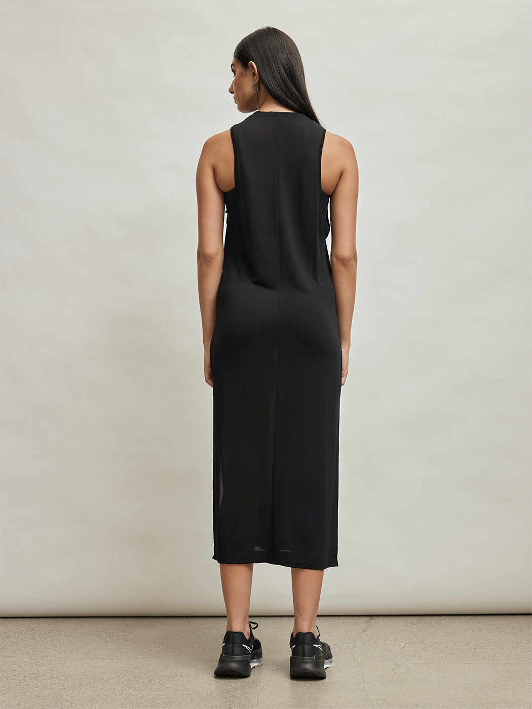 Carbon38 | Mesh Midi-length Tunic | Black