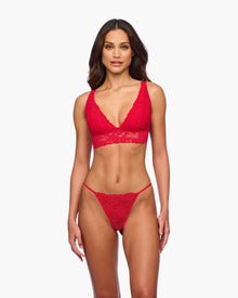 Red Bralette - Carmela Plunge Bralette