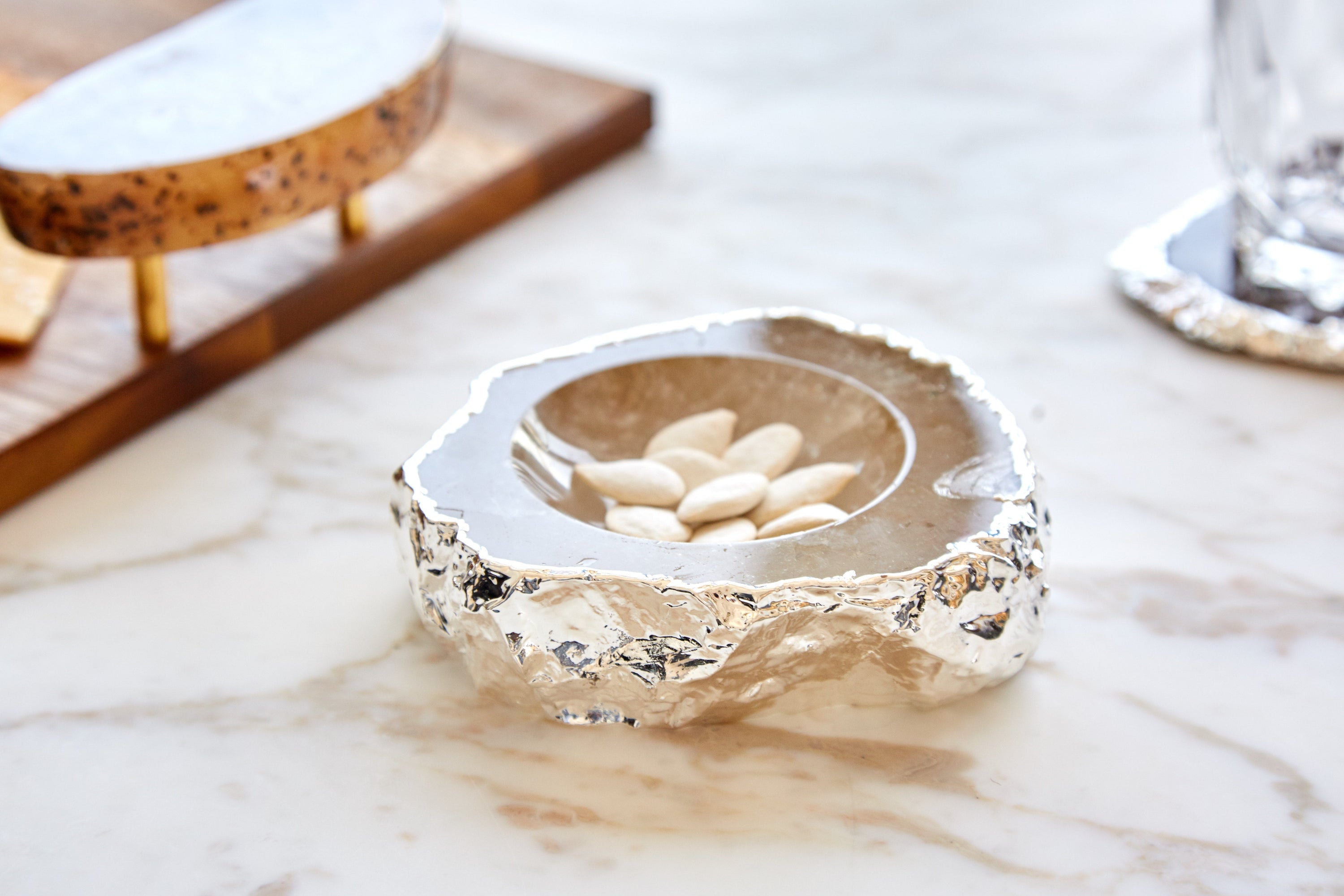 Cascita Bowl | Pure Silver-Plated | Crystal