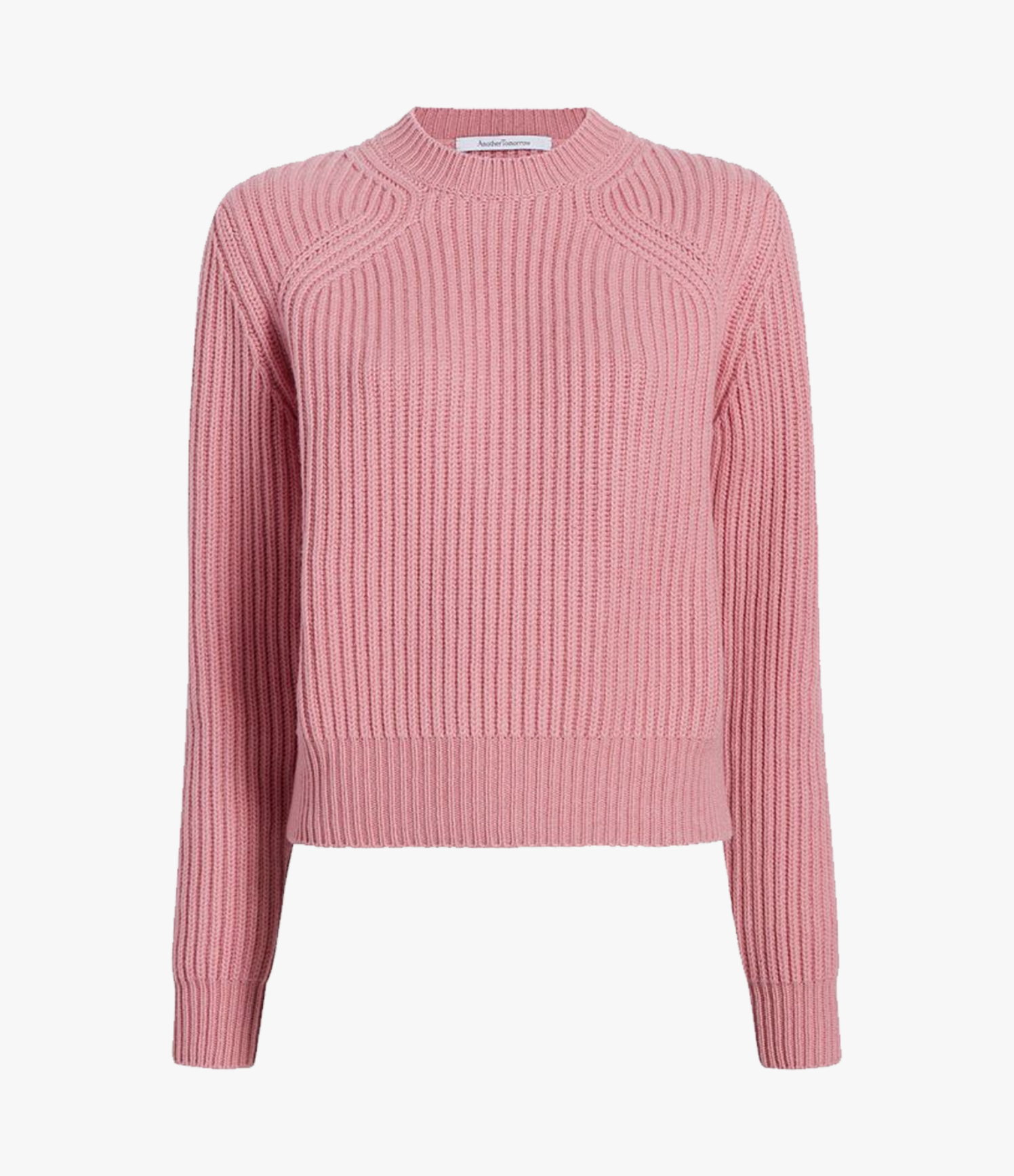 Another Tomorrow Cashmere Ribbed Sweater in Orchid – Cashmere Women's Knitwear