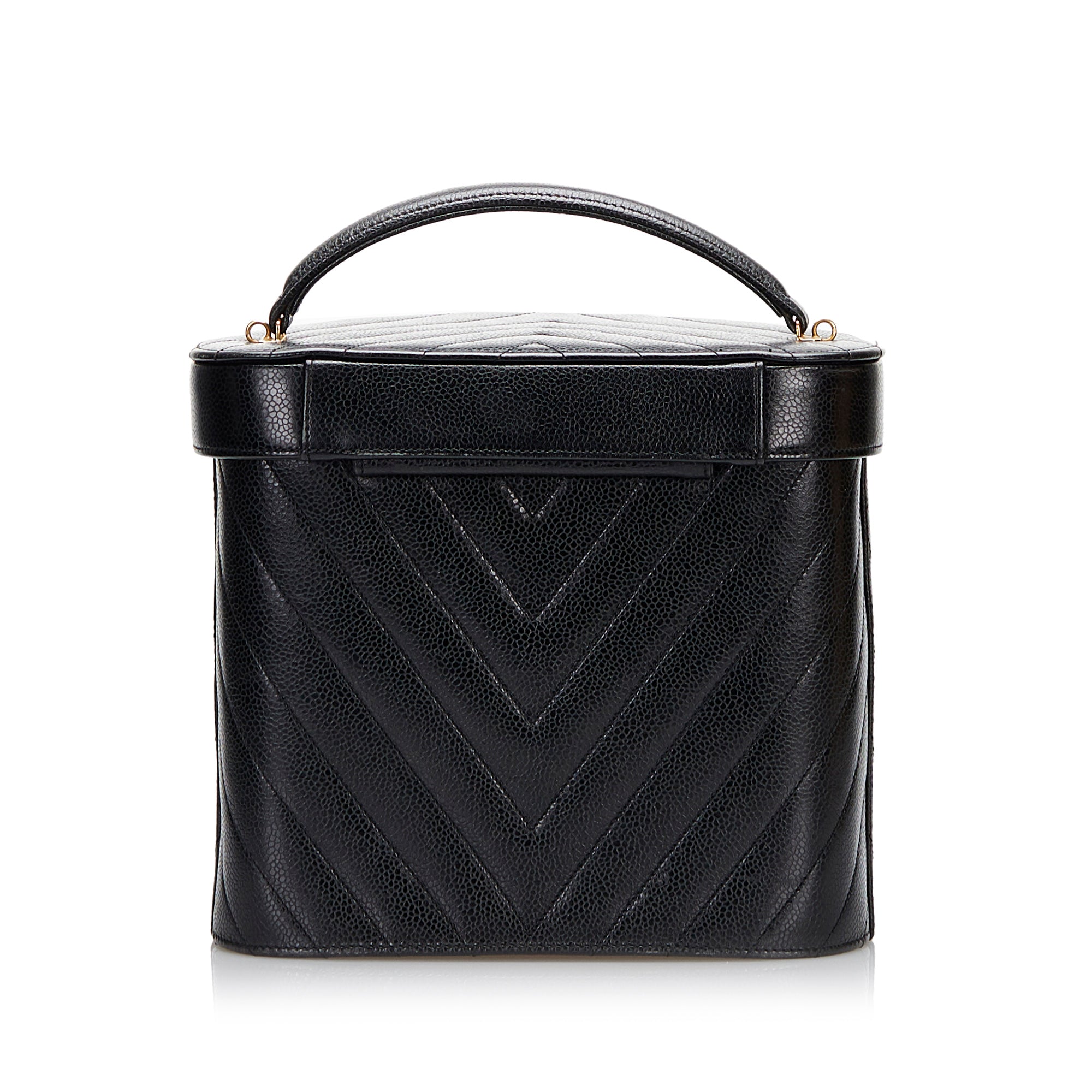 Chanel | Pre-Owned CC Caviar Leather Vanity Bag | Black