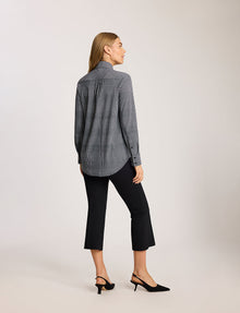 Button Down Shirt::Houndstooth Plaid::Back