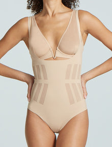 Luxe Control Bodysuit::Beige::Hover