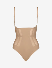 Luxe Control Bodysuit::Beige::Main