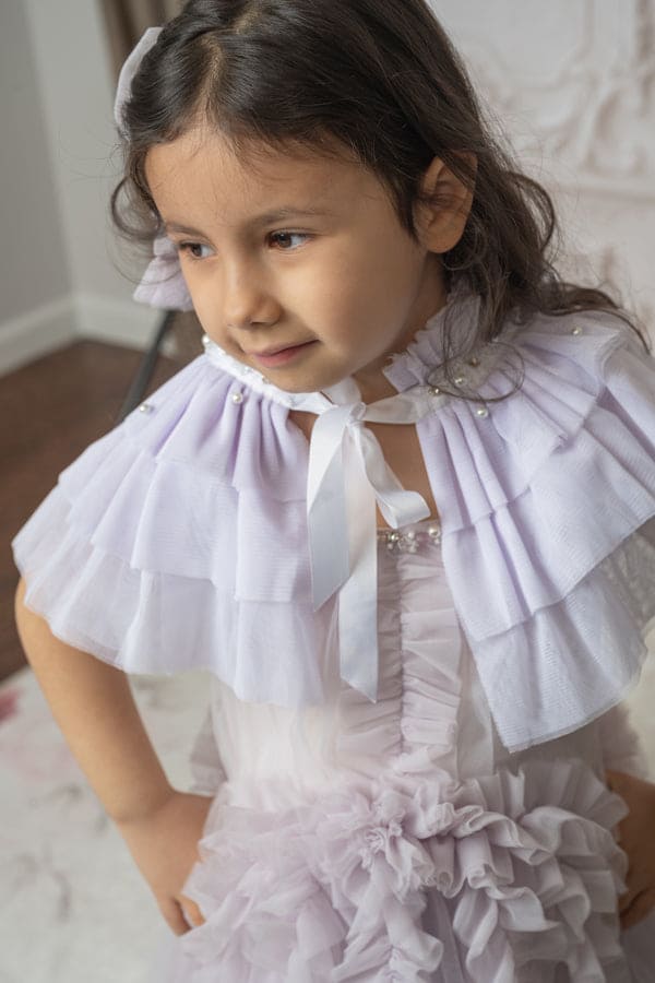 Girl | Ariel Victorian Tulle Cape | Lavender