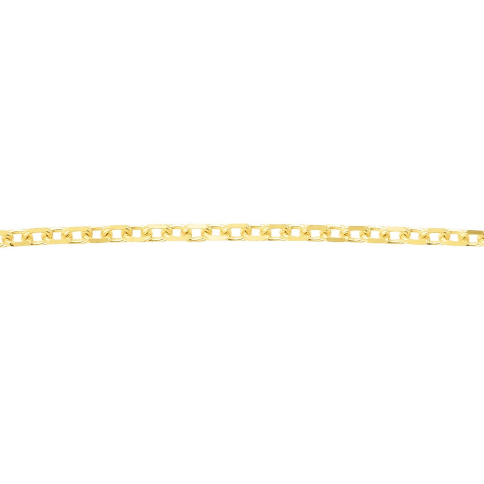 14k gold Diamond Cut Cable Chain Necklace