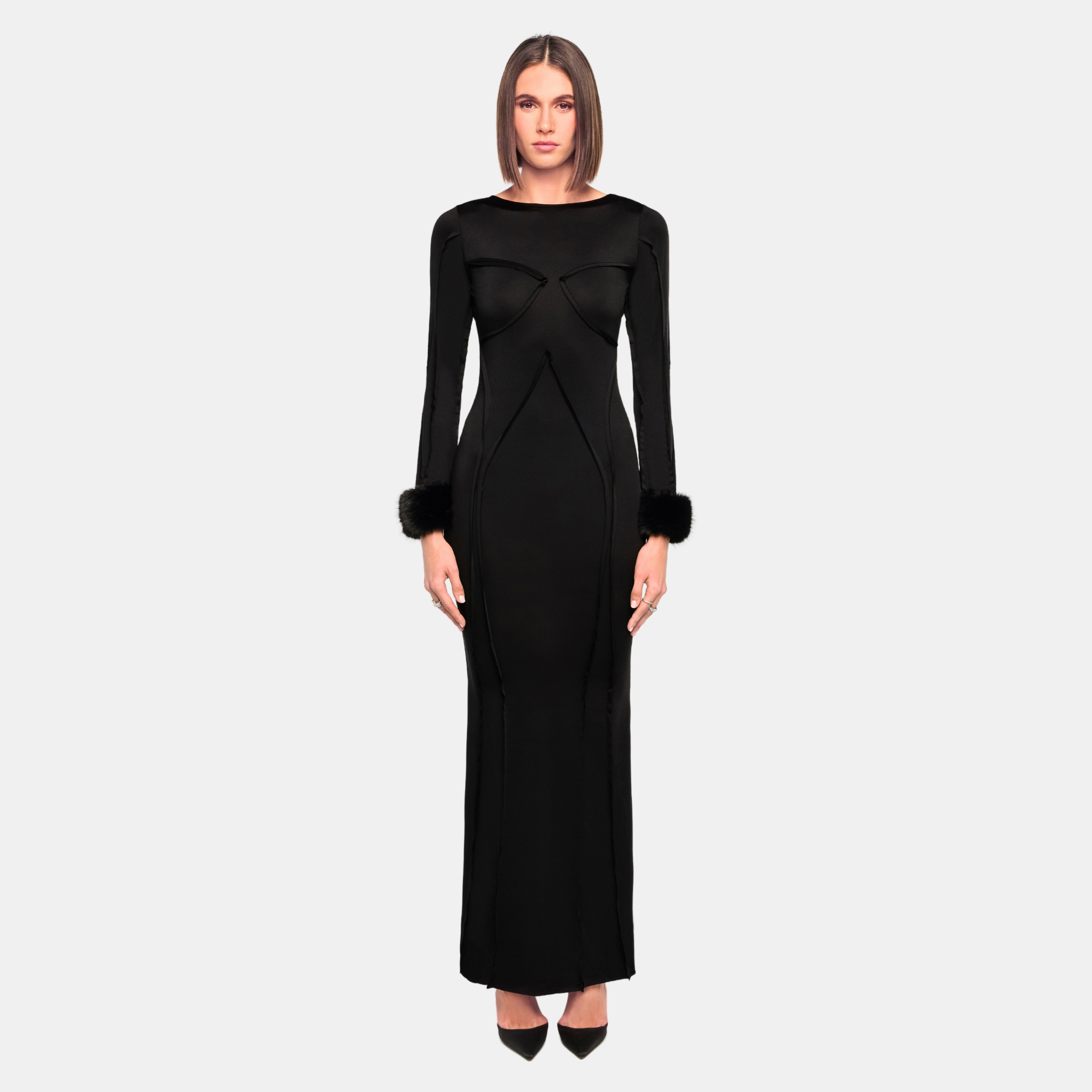 OW Collection Ciara Maxi Dress | Black