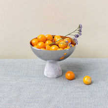 Coluna Nut Bowl | Silver-Plated Stainless Steel | Italian Carrara Marble