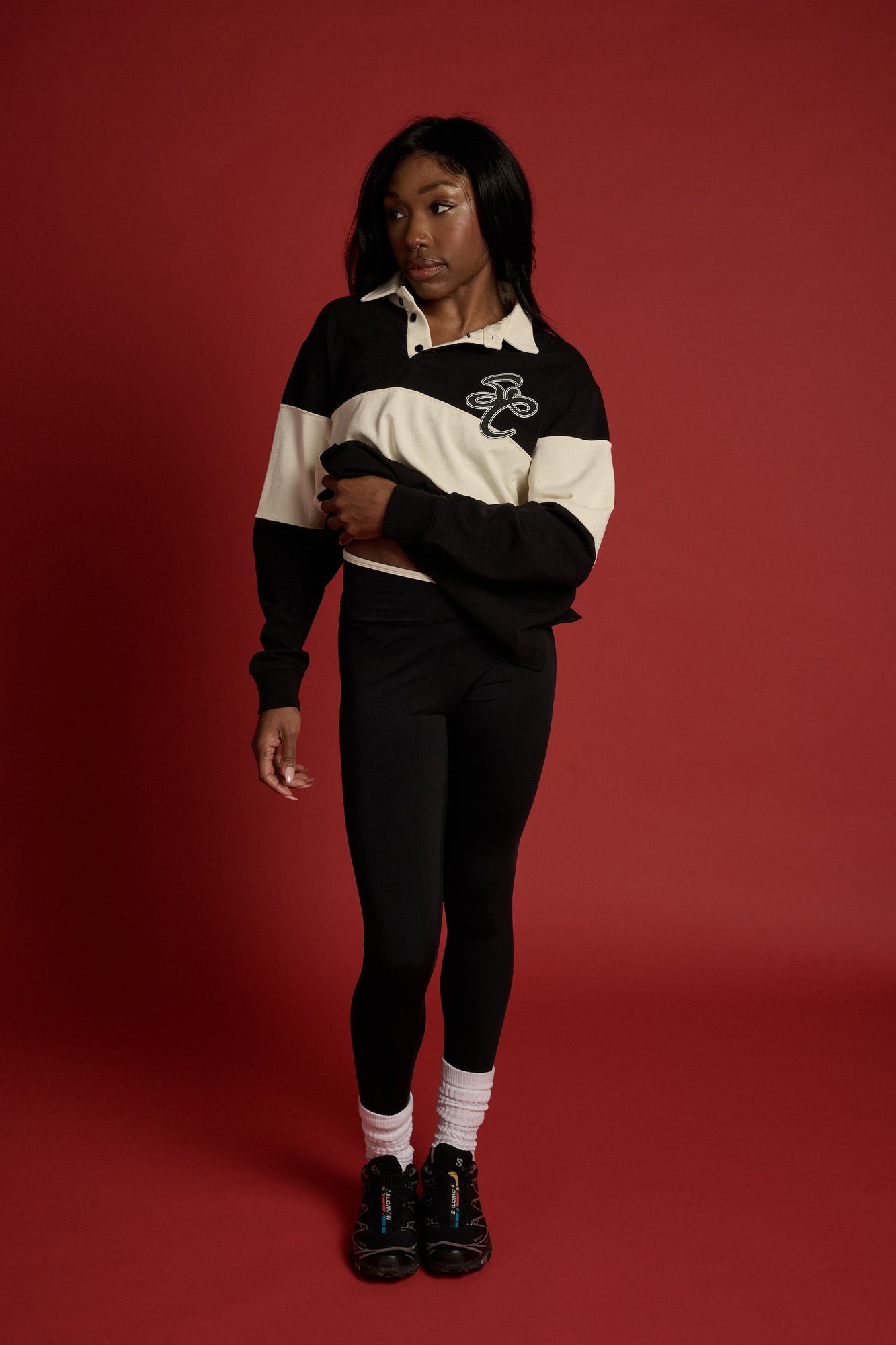 Soul by SoulCycle | Charlie Long Sleeve Rugby Polo | Default