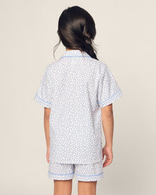 Kid's Twill Short Set in Bluehearts in Bluehearts#Color_Bluehearts