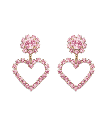 Cupid Heart Earrings in Blush - Loren Hope