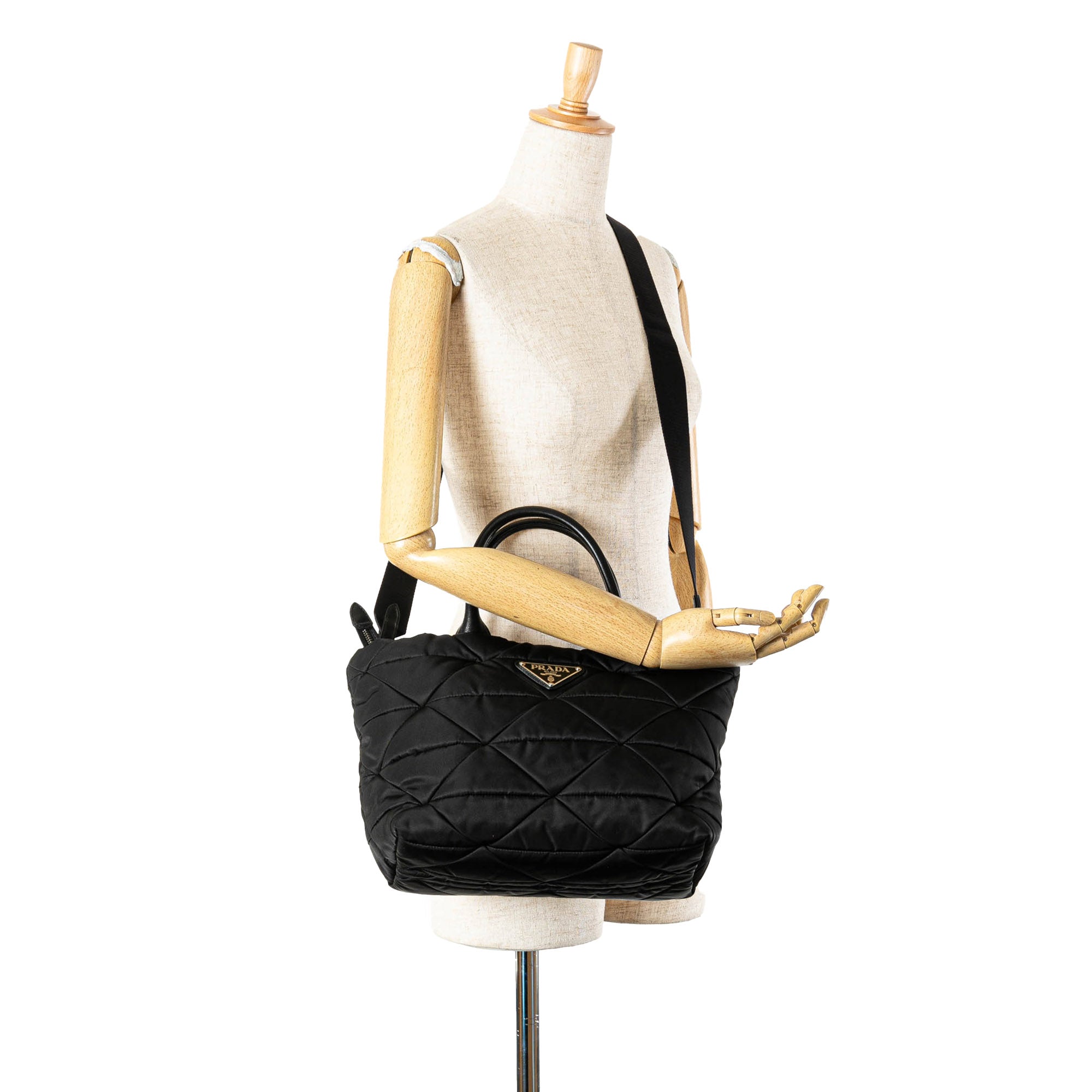 Prada | Pre-Owned Re Nylon Padded Satchel | Black