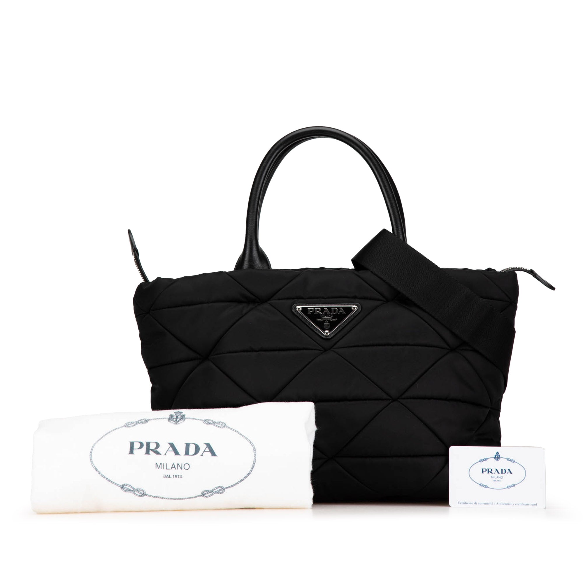 Prada | Pre-Owned Re Nylon Padded Satchel | Black