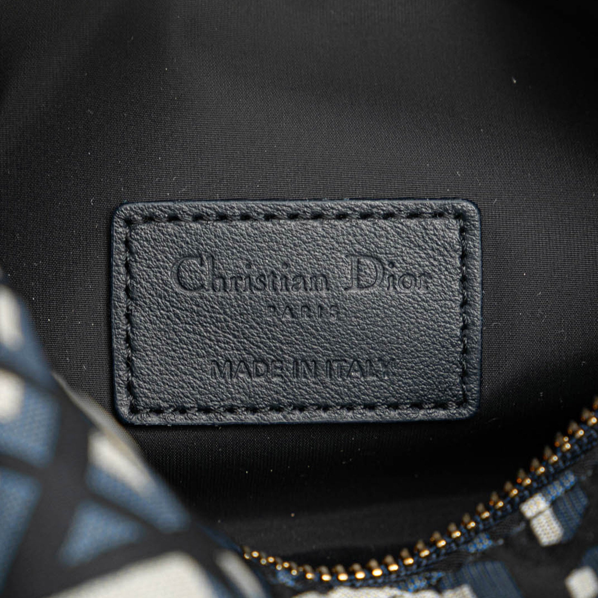 Dior | Pre-Owned Small Canvas Cannage DiorTravel Nomad Pouch | Blue