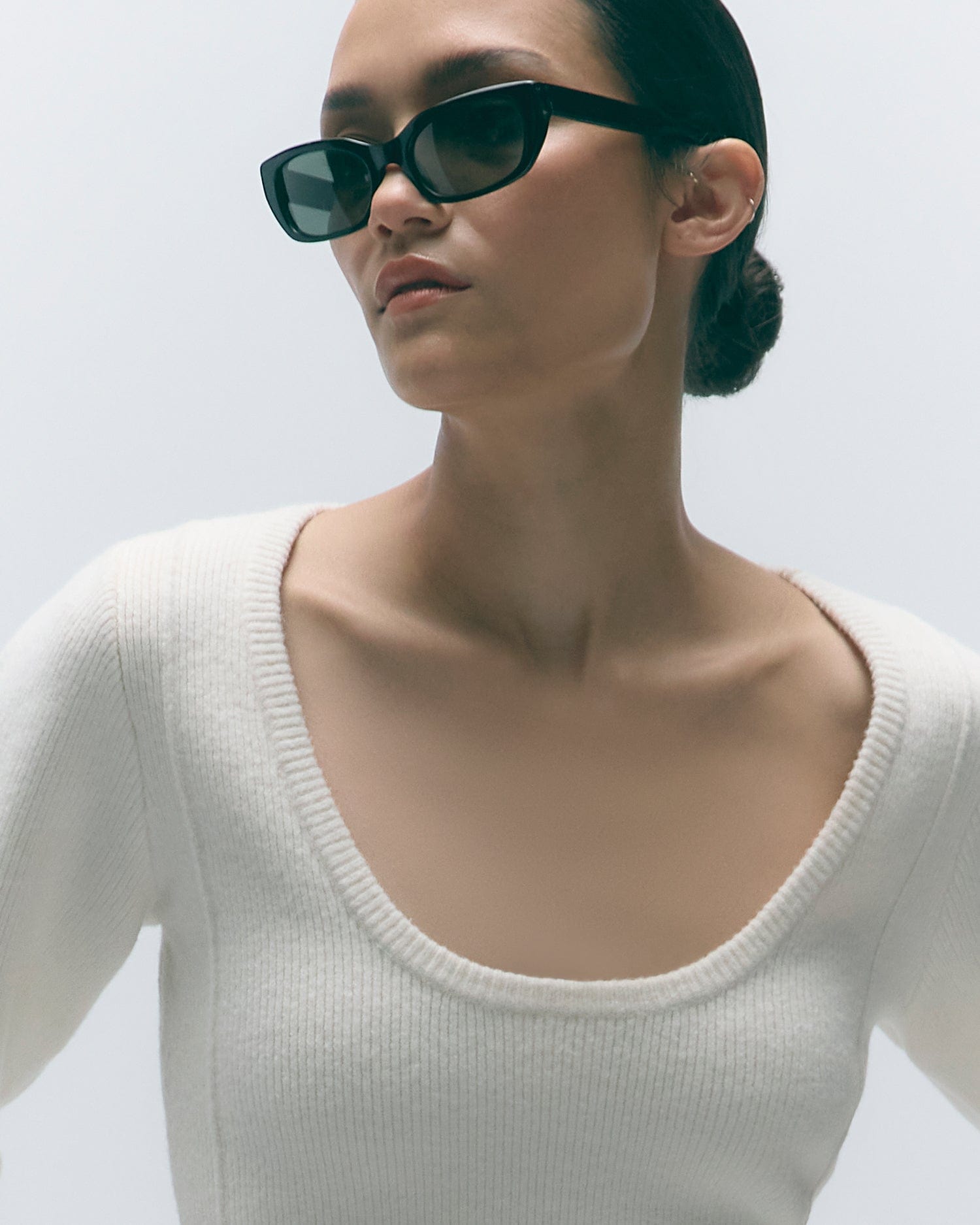 Charlotte | Camilla Seam-Detail Scoop-Neck Sweater in Size Extra Small