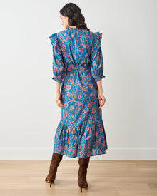 Etched Vine - Sawyer Dress - Turquoise Blush - Printfresh