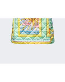 Casablanca | Women | Art Deco Quilted Curved Hem Mini Skirt | Multicolor