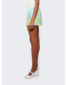 Casablanca | Women | Art Deco Quilted Curved Hem Mini Skirt | Multicolor