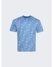 Casella Meyer | Men | Allover Monogram Tee | Blue