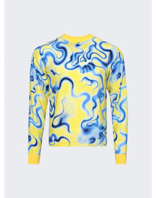 Casella Meyer | Men | Allover Spirits Long Sleeve Tee | Yellow x Blue