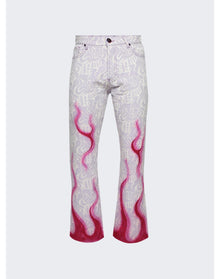 Casella Meyer | Men | Jacquard Flame Denim Pants | Pink