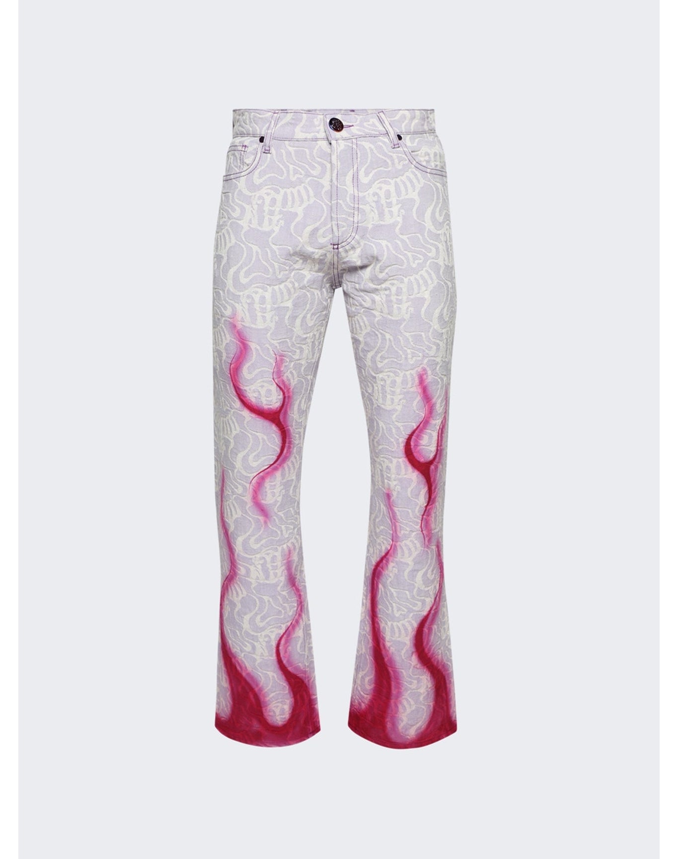 Casella Meyer | Men | Jacquard Flame Denim Pants | Pink