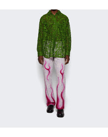 Casella Meyer | Men | Jacquard Flame Denim Pants | Pink