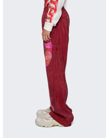 Casella Meyer | Men | Silk Dragon Cargo Pants | Red