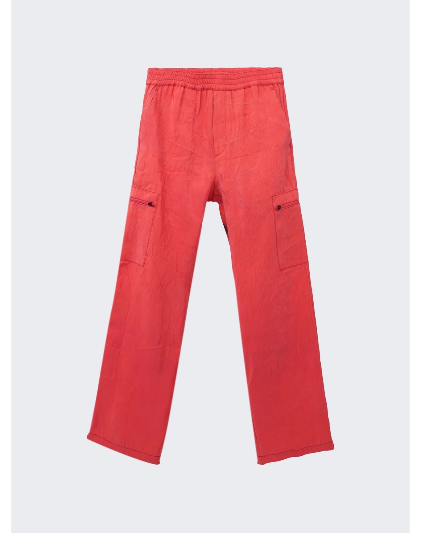 Casella Meyer | Men | Silk Typography Cargo Pants | Orange