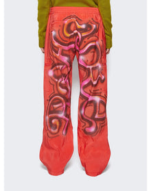 Casella Meyer | Men | Silk Typography Cargo Pants | Orange