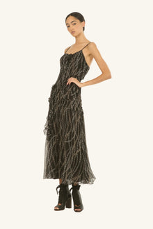 Mira Maxi Dress | Black Chain