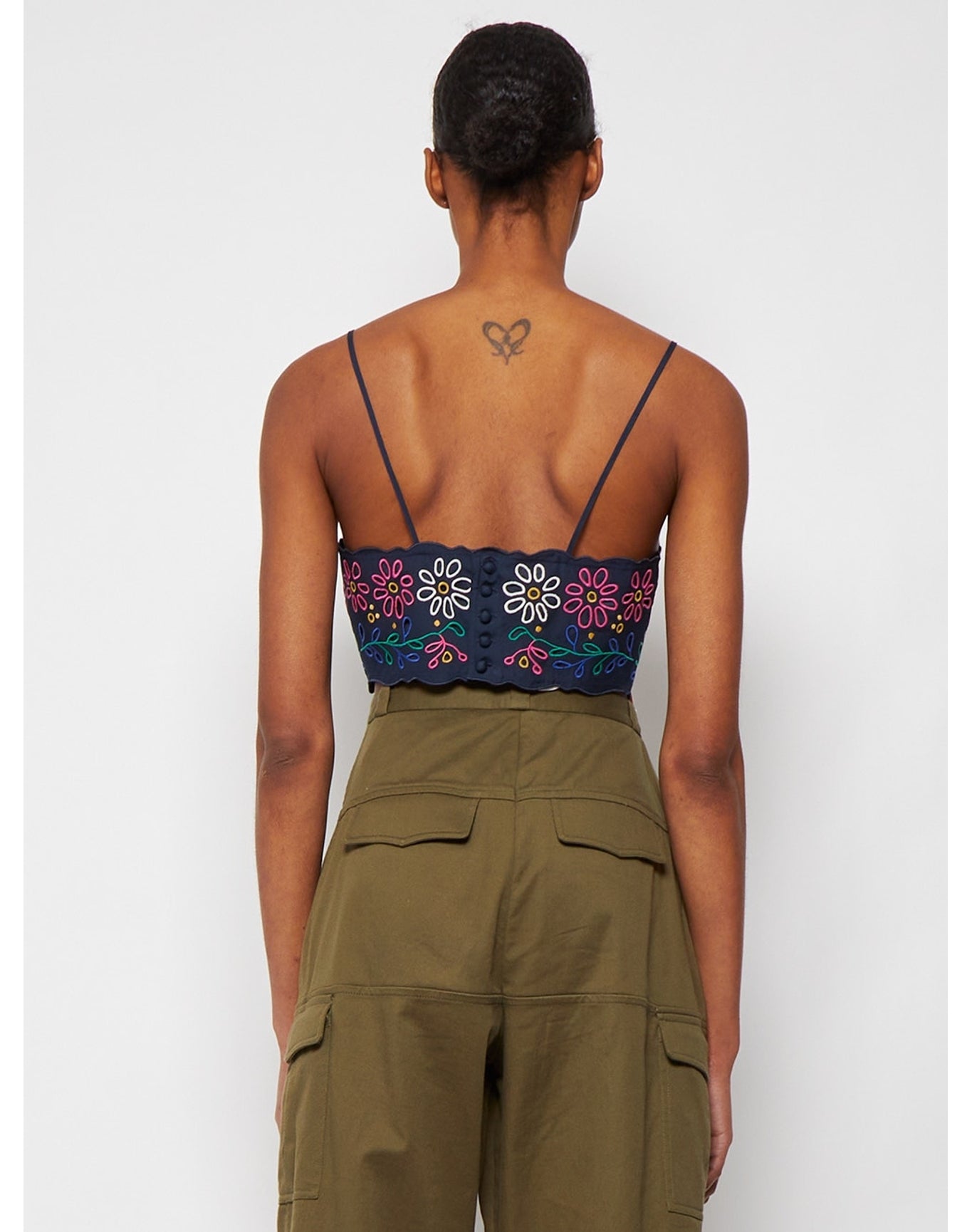 Chloé | Women | Embroidered Cropped Top | Multicolor