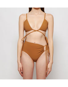 Christopher Esber | Women | Looped Tie Bikini Top | Suede